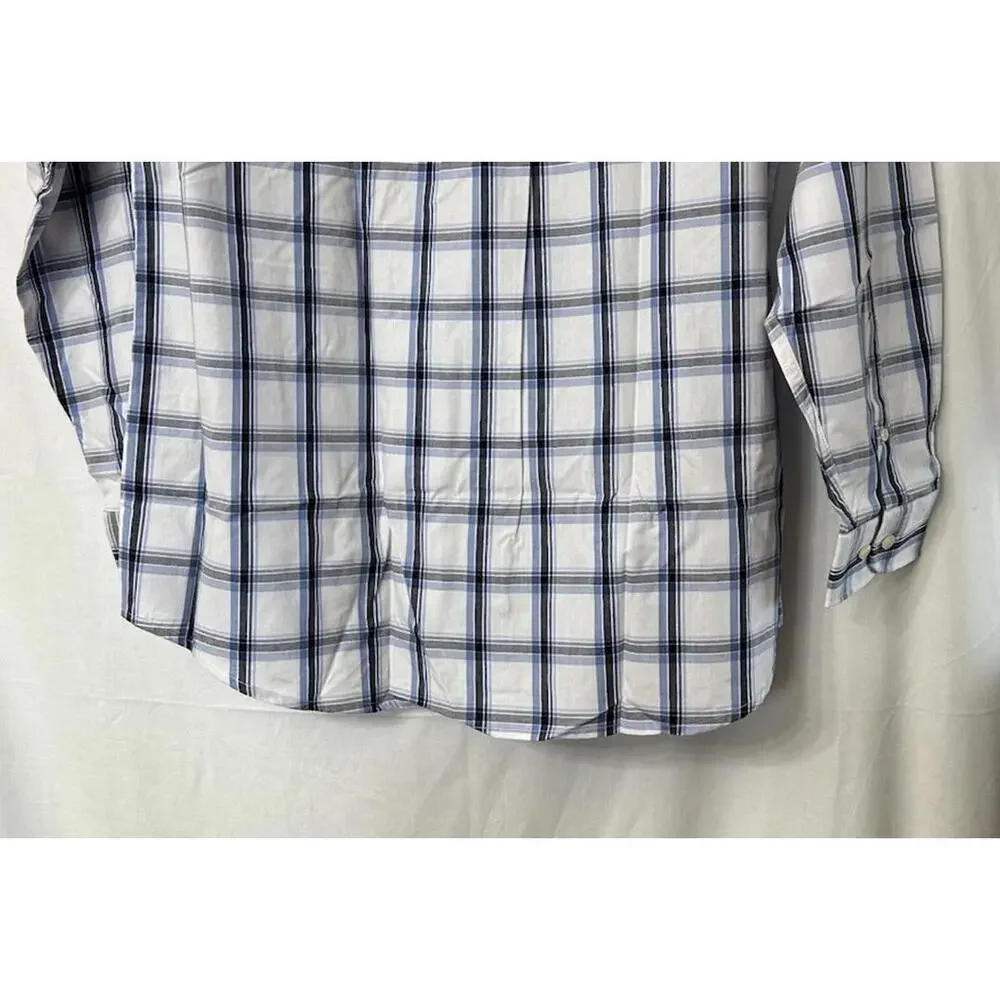 NWT Giovanni‎ Galli Mens Long Sleeve Button Plaid Shirt Size XL